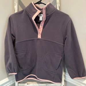 Plum Kid Athleta Fleece Half Button Up Jacket